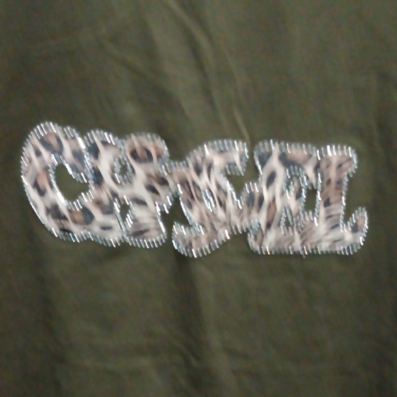 Olive Green CHANEL Inspired Graphic TShirt - Picture 3 of 5